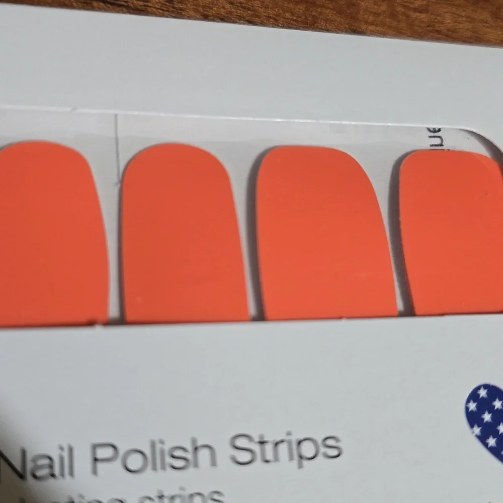 Color Street LEAN MEAN TANGERINE Press On Nails 100% Real Polish